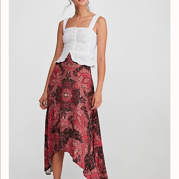 FREE PEOPLE Ruffled Hem Paisley Skirt - Picture 5 of 5